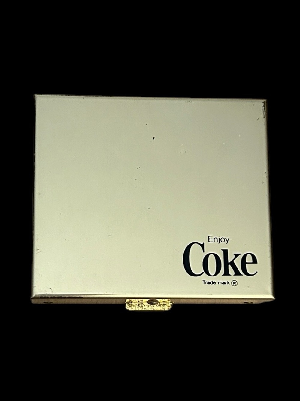 Vintage “Enjoy Coke” Gold-Tone Hinged Compact Mirror/Pill case/Misc